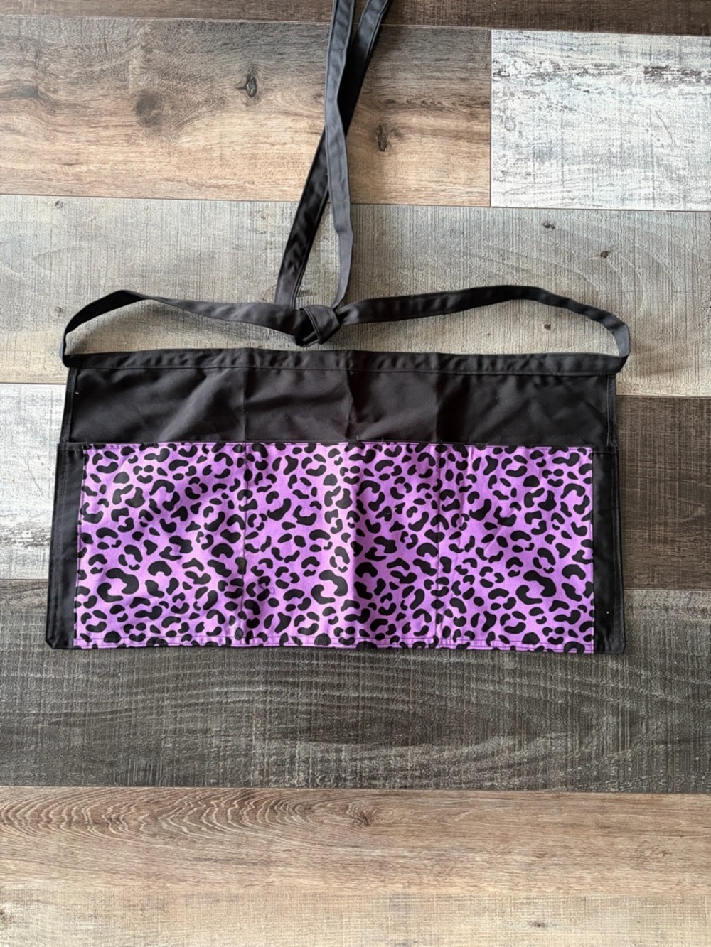 Purple Leopard Print Stylist Apron Tool Organizer Hairdresser Nail Tech